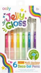 OOLY Set 6 Pixuri Gel Neon Multisuprafață Jelly Gloss - Culori Vibrante (132-165)