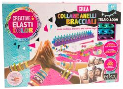Nice Set creativ cu elastice colorate pentru bratari, Elasticolor (NC03001)