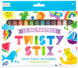 OOLY Creioane pictura cu ulei, Twisty Stix, set 12 culori (133-095)