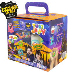 TUBAN SET TUBI JELLY (gel modelator) cu 6 culori si acvariu mic - MONSTRUI (TU3329)