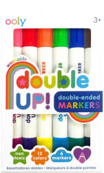 Ooly Carioci duble lavabile Double Up! - set de 6 carioci, 12 culori (130-115)