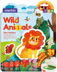 mierEdu Set creativ cu stickere moi reutilizabile - Animale sălbatice (ME262)