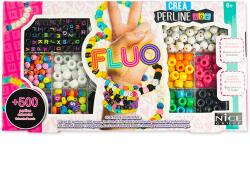 Nice Kit creativ DIY - coliere și brățări cu mărgele fluorescente, 500 piese, Perline ABC (NC87003)