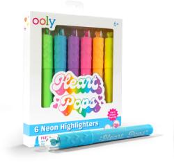 OOLY Markere - set 6 culori neon - Inimioare, Heart Pops (130-126)