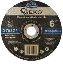 GEKO Disc debitare metale 150 mm x 1.6 mm x 22 mm 02100 (G78221) Disc de taiere