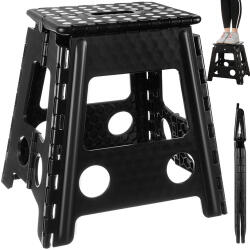  Scaun pliabil antiderapant negru 39cm 74980 (5900779940703)