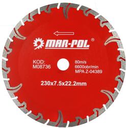 MAR-POL Disc diamantat RED 230x7.5x22.2mm 14222 (M08736) Disc de taiere