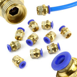 Mar-Pol Set de racorduri filetate pentru furtun de aer 1/4" 6mm 10 buc 40429 (M66576)