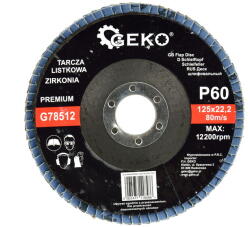 GEKO Disc de șlefuit "ZIRKONIA" 125mm P60 01949 (G78512)
