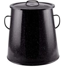 Perfect Home Vas de grăsime cu suprafață emailată 30L 30cm negru 54258 (10460)