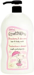 Naturaphy Gel de duș și șampon 2 în 1 pentru copii cu căpșuni și aloe vera Naturaphy 1000ml 30027 (5908311417157)