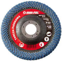 MAR-POL Disc abraziv cu lamelă 125mm P40 pentru suduri 61246 (M07973)