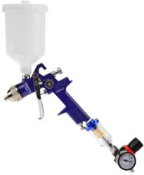GEKO Pistol de vopsit cu pulverizare 1.4mm 600ml HVLP cu vas superior 09827 (G03151)