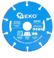 GEKO Disc de tăiere pentru lemn, plastic și gips-carton 125x22, 2 mm 60537 (G00198) Disc de taiere