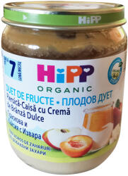 Hipp Piure de fructe Hipp Duet piersica-caise cu crema de branza dulce de la 7 luni 160 g (RO5470-01)
