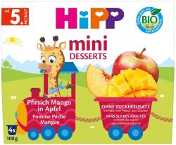Hipp Gustare cu fructe Hipp mere si piersici de la 5 luni 4 x 100 g (5805-02)