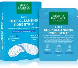 Mario Badescu 2-in-1 Deep Cleansing Pore Strip лепенки за проблемна кожа 2 в 1 6 бр