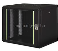 ASSMANN DN-19 09-U-SW 19" 9U 509x600x450mm lapraszerelt üvegajtós fekete Unique fali rack szekrény (DIGITUS_DN-1909-U-SW) (DIGITUS_DN-1909-U-SW)