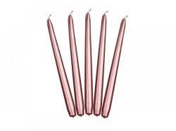 Deco Kúpos gyertya, Rose gold, 24cm, 10db/szett (SKMET-019R)