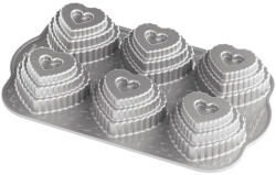 Nordic Ware Sütőforma 6 emeletes szívhez Tiered Heart Bundt® ezüst Nordic Ware (NW90937)