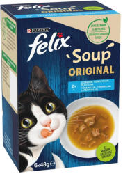 FELIX Soup Original Halas Válogatás Nedves Macskaeledel Szószban - 6x48 g