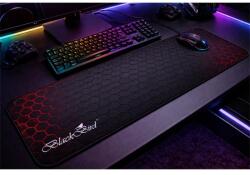 BlackBird Gamer egérpad TacticField 80x30cm 3mm fekete varrott szegély BH1827 (BH1827)