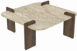 Hanah Home Coffee Table Travertine Walnut Afrolli - Travertine, Walnut