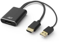 Act Connectivity HDMI DisplayPort Átalakító Fekete 24cm AC7536 (AC7536)