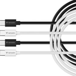 Verbatim USB 2.0 Type C Összekötő Fekete/Fehér 1m 2db 32391 (32391)