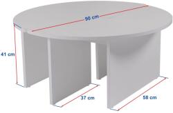 Hanah Home Coffee Table Natural White Moira - Natural White (241NRD1405)
