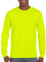 Gildan Uniszex póló Hosszú ujjú Gildan Ultra Cotton Adult T-Shirt LS - L, Safety zöld