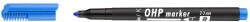 ICO Marker OHP B permanent ICO 2-3 mm ALBASTRU - Set 12 (MKO029)