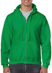 Gildan Férfi Pulóver Kapucnis Hosszú ujjú Gildan Heavy Blend Adult Full Zip Hooded Sweat - XL, Ír zöld