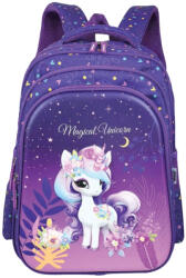 S-Cool Ghiozdan scoala 3D ergonomic S-COOL SC3372, 43 x 30 x 22 cm, Motiv Magical unicorn (SC3372)