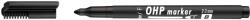 ICO Marker OHP B permanent ICO 2-3 mm NEGRU - Set 12 (MKO029)
