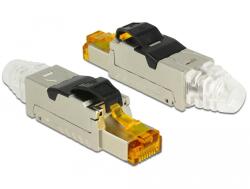Delock RJ45 щепсел за монтаж Cat. 6A материал: метал