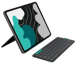Logitech Flip Folio Graphite iPad caz cu tastatura, US layout, culoare grafit (920-013388) (920-013388)