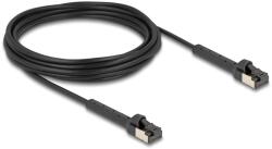 Delock RJ45 тънък мрежов кабел Cat. 6A U/FTP огъващ се черен с дължина 5 м