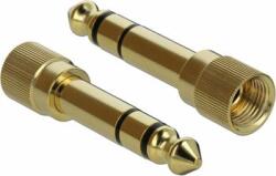 Delock Cablu jack stereo 3.5mm 3 pini T-T + adaptor cu surub 6.35 mm 2m Delock 85786 (85786)