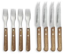 HOLM steak evőeszköz készlet, rozsdamentes acél/akácia, 8 db