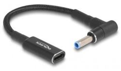 Delock Cablu de alimentare DELOCK USB-C la HP 4.5 x 3.0 mm 15 cm negru (87971)