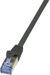 LogiLink Пач кабел PrimeLine, Cat. 6A, S/FTP, черен, 2 м