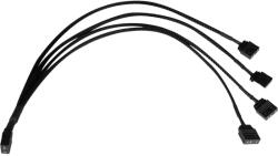 Alphacool 18711 Y-kábel splitter aRGB 3-Pin 4x 3-Pin 30cm fekete (18711)