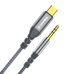ColorWay Adaptor COLORWAY USB-C la 3, 5 mm Mini Jack, 1, 2 m, gri (CW-CBPDJ071-G) (CW-CBPDJ071-G)