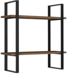 Evila Originals Fali Polc - 2 Polcos - 70x70cm - Barna/Fekete