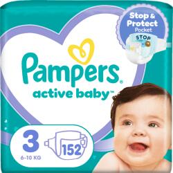 Pampers Scutece Active Baby, marimea 3, 6-10 kg, 152 bucati, Pampers