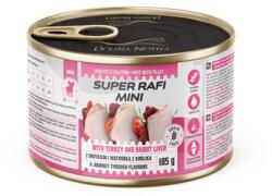 SUPER RAFI Mini pulykával és nyúlmájjal 185g nedves táplálék kisméretű kutyák számára