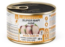 SUPER RAFI Mini fürj és kacsamájjal 185g nedves táplálék kisméretű kutyák számára
