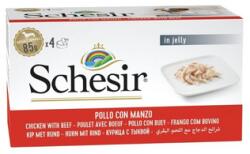 Schesir Csirke marhahússal zselében 4x85 g nedves táplálék kutyáknak
