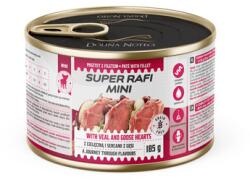 SUPER RAFI Mini borjúhússal és libaszívvel 185g nedves táplálék kisméretű kutyák számára